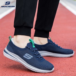 3 สี! Skechers_ รองเท้ากีฬาลําลอง แบบผูกเชือก ขนาดใหญ่ สวมใส่สบาย สําหรับผู้ชาย