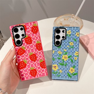 เคสโทรศัพท์มือถือ ลายสก๊อต สตรอเบอร์รี่ สร้างสรรค์ สําหรับ Samsung S23 Ultra S23 Plus S22 Ultra 5G