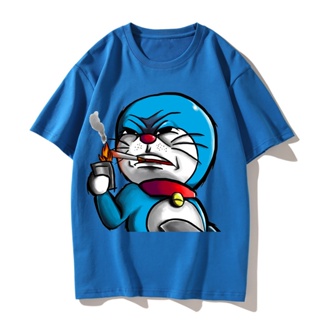 Doraemon โดเรม่อน เสื้อยืดผู้หญิง เสื้อเชิ้ตแขนสั้นผู้ชาย คอกลม เสื้อยืด oversize ผ้าคอตตอน