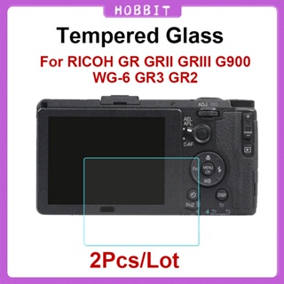 ฟิล์มกระจกนิรภัยกันรอยหน้าจอ HD แบบใส สําหรับ RICOH GR GRII GRIII G900 WG-6 GR3 GR2 2 ชิ้น