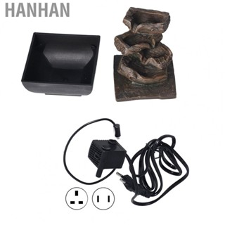 Hanhan Tabletop Water Fountain Resin with Cascading Rock Waterfall and  Lights for Office Home Decor