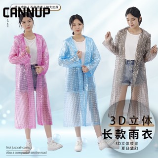 CANNUP สื้อกันฝนใส ชุดกันฝนแบบหนา เสื้อกันฝนอย่างดี เสื้อกันฝนแฟชั่น S29X009