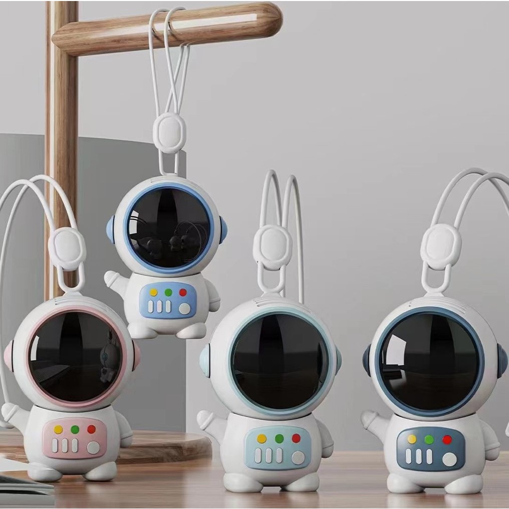 Thailand พร้อมส่ง ใหม่ พัดลมนักบินอวกาศ USB Bladeless 360° พัดลมพกพา พัดลมพกพาขนาดเล็กน่ารัก