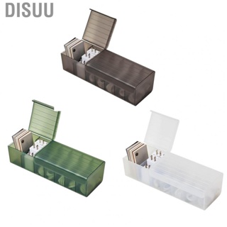Disuu Data Cable Storage Box Multi Compartments Desktop Charging Cord Case with Lid for Jewelery  Watch