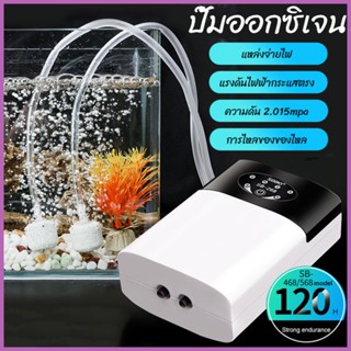 เครื่องสูบอากาศพิพิธภัณฑ์สัตว์น้ำ 5V USB ไดรเวอร์ 2 ซ็อกเก็ต 3 ลิตร/นาที 30L ถังปลาปั๊มลมคอมเพรสเซอร์เสียงต่ำ