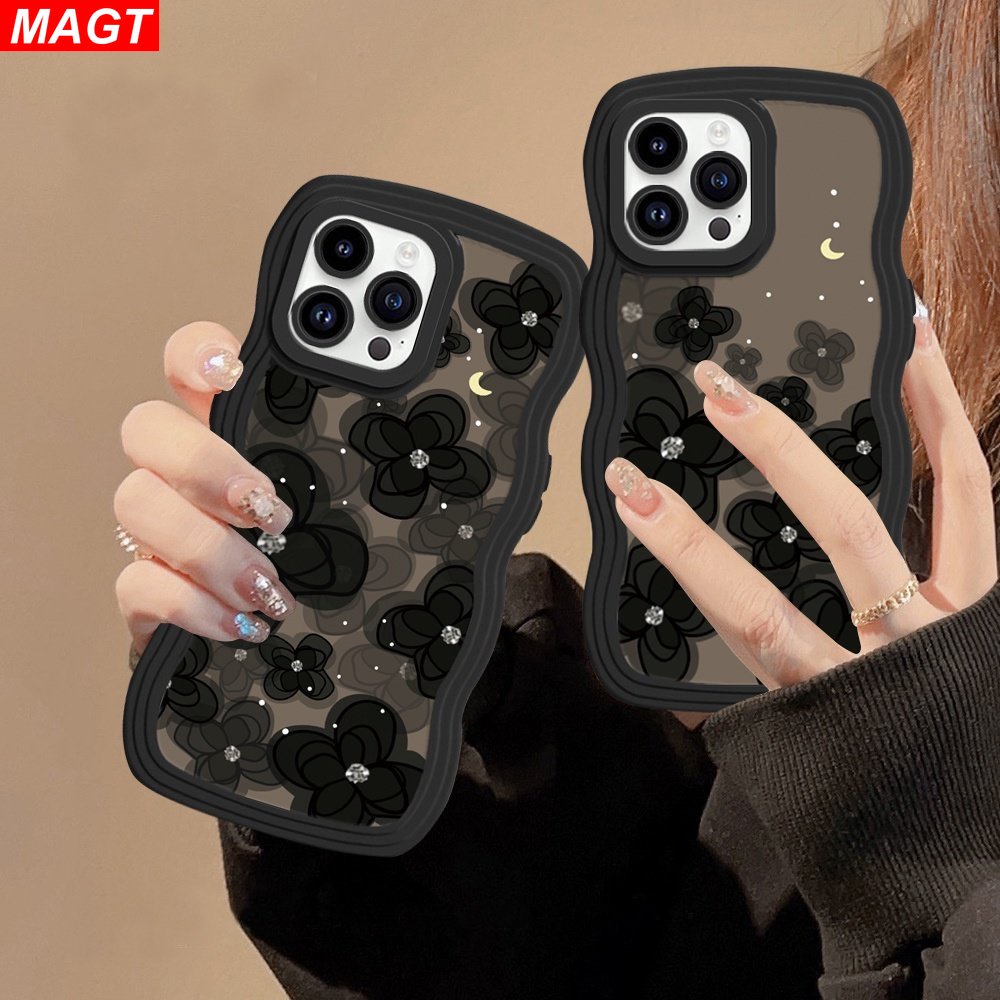 เคสโทรศัพท์มือถือ ลายดอกไม้ดวงจันทร์ ท้องฟ้ากลางคืน สําหรับ Samsung A14 A04 A05 A05S A13 A03S A53 A73 A33 A02 A50S A30S A23 A22 A21S A12 A02S A11 A51 A10 A30 A52 A52S M12 A71 A53 A32