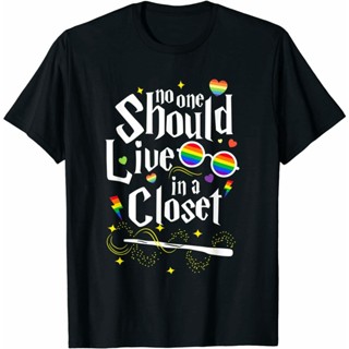 [S-5XL]ไม่มีใครควรอาศัยอยู่ในตู้เสื้อผ้า LGBT คน Gay Pride เสื้อยืด