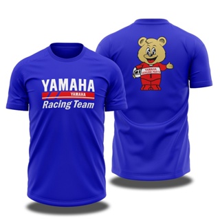 [พร้อมส่ง] เสื้อยืด พิมพ์ลายหมีแข่งรถจักรยานยนต์ Yamaha Team Racing Bear