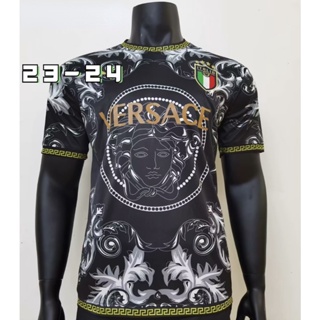 เสื้อกีฬาแขนสั้น ลายทีมชาติฟุตบอล Italy Special Edition ชุดเหย้า แห้งเร็ว ไซซ์ S - XXL 23-24 สีดํา สําหรับผู้ชาย