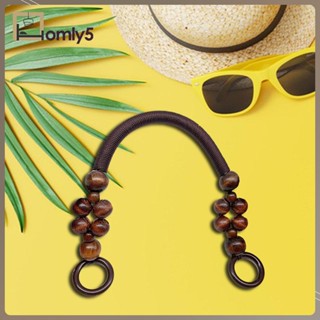 [Homyl5] หูจับกระเป๋า ประดับลูกปัดไม้ 48 ซม. DIY