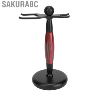 Sakurabc Shaving Brush Holder Stand  Keep Dry Alloy Mechanical Aesthetic Shaving Razor Holder Stand Rust Resistant  for Restroom