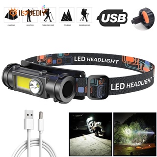 ไฟฉายคาดศีรษะ LED น้ําหนักเบา กันน้ํา ชาร์จ USB สว่างพิเศษ สําหรับวิ่ง ขี่จักรยาน วิ่ง ตกปลา ตั้งแคมป์