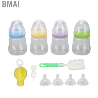 Bmai Baby Bottles Set  PP Flexible Multi Colors Transparent Breast Shaped  Bottles Set Double Scale  for Breast