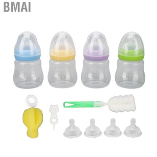 Bmai Baby Bottles Set  PP Flexible Multi Colors Transparent Breast Shaped  Bottles Set Double Scale  for Breast