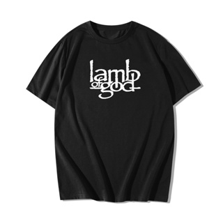 โอ้พระเจ้า1  Kaos Band LAMB OF GOD Baju Disro เสื้อท็อป ผ้าฝ้าย หวี 24s Music Rock AG MERCHCONS APPAREL SIZE ด้านนอก