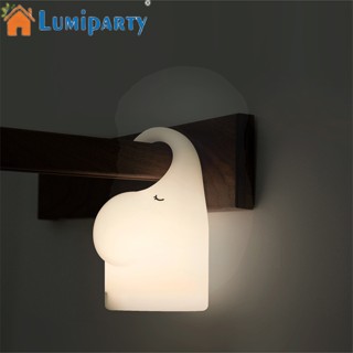 Lumiparty โคมไฟซิลิโคน Led รูปช้าง แบตเตอรี่ลิเธียมในตัว 1200mah ของขวัญวันหยุดเด็ก สําหรับข้างเตียงนอน