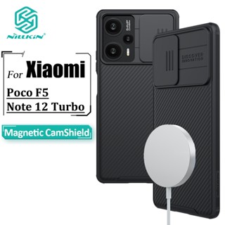 Nillkin CamShield Pro เคสแม่เหล็ก สําหรับ Xiaomi Foco F5 / Redmi Note 12 เคสเทอร์โบ ตัวเลื่อนกล้อง ป้องกันฮาร์ดพีซี + TPU กันกระแทก ฝาหลัง (เฉพาะพร้อมฟังก์ชั่นดูดแม่เหล็ก)