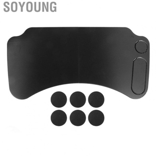 Soyoung Foldable Car  Tray Desk Carbon Fiber Style Steering Wheel Multipurpose Working Lunch Desk Replacement for Tesla Model 3 Y