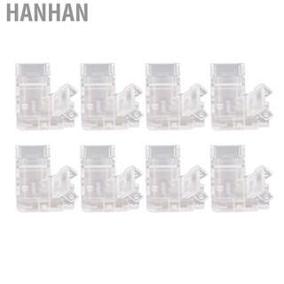 Hanhan 8X COB Connector Professional 2Pin 8mm Transparent L Shaped  Strip Light