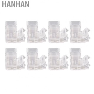 Hanhan 8X COB Connector Professional 2Pin 8mm Transparent L Shaped  Strip Light