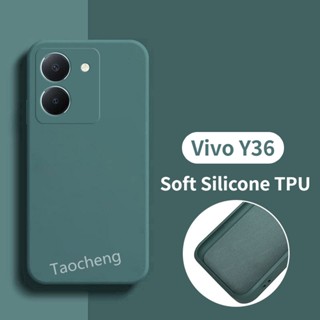 เคสโทรศัพท์ ซิลิโคนนิ่ม TPU กันกระแทก สีพื้น แฟชั่น สําหรับ Vivo y78 y78 Y36 Y27 Y27 VivoY78 VivoY36 4G 5G 2023