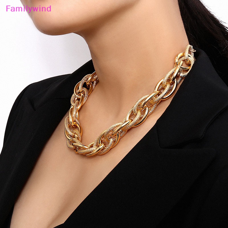 Familywind> สร้อยคอโชคเกอร์ โซ่หนา โลหะ สไตล์พังก์ ฮิปฮอป ของขวัญ สําหรับครอบครัว