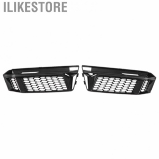 Ilikestore 2pcs Gloss Black Front Bumper Fog Light Grille Cover Trim 8W0807681K Replacement for Audi S4 A4 B9 S-LINE 2016-2018