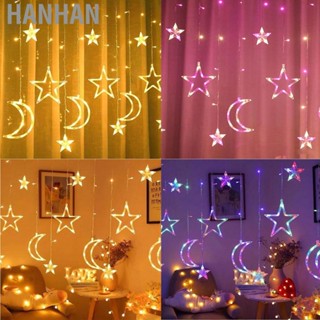 Hanhan Star Moon Curtain String Lights  Lamp Add Romantic Ambience Window Curtain Lights for Bedroom Living Room Shop