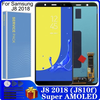 อะไหล่หน้าจอสัมผัสดิจิทัล LCD 6.0 นิ้ว แบบเปลี่ยน สําหรับ SAMSUNG Galaxy J8 2018 J810 J810F