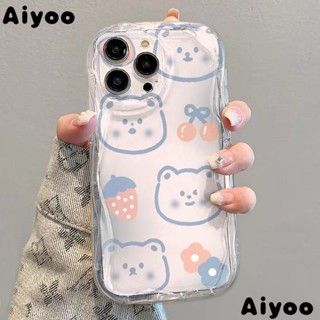 8p เคสโทรศัพท์มือถือแบบนิ่ม ใส กันกระแทก ลายหมีสตรอเบอร์รี่ สําหรับ Iphone xr 14 xs117✅/1213promax เคสโทรศัพท์มือถือแบบนิ่ม /KJW3