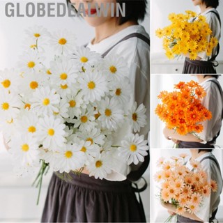 Globedealwin Artificial Daisy Silk Plastic Soft Easy Cleaning Attractive Decorative Fake Wildflowers for Living Room Kitchen Decoration