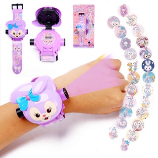 Stellalou Projection Watch 24 Figure Disney Luminous Time Electronic Toy Baby Girl Kindergarten Cute Cartoon ACET