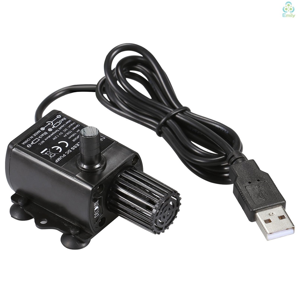 ปั๊มน้ำพุ DC5V USB ไมโคร Brushless  1.2W  สําหรับตู้เลี้ยงปลาและอ่างน้ำวน