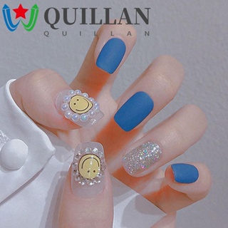 Quillan สติ๊กเกอร์ลายการ์ตูนน่ารักมีกาวในตัว Diy สําหรับติดตกแต่งเล็บสีแดง