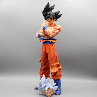 โมเดลฟิกเกอร์ Pvc รูปปั้น Dragon Ball Super Goku 2 หัว ขนาด 45 ซม. ของเล่นสําหรับเด็ก