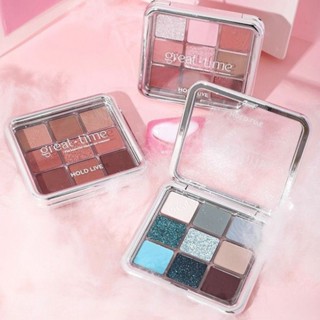 [พร้อมส่ง] Hold LIVE พาเลทอายแชโดว์ เนื้อแมตต์ มีกระจก เรืองแสง สีชมพูเอิร์ธโทน