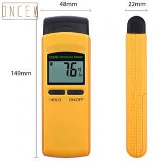 【ONCEMOREAGAIN】Digital Hygrometer Measurement Plastic Wood Yellow 1pcs Caravan Tester