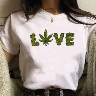 เสื้อยืด พิมพ์ลายกราฟฟิคอนิเมะ Bong Weed สําหรับผู้หญิง