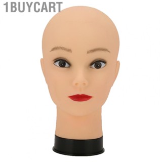 1buycart Hat Display Head  Easy To Clean Bald Mannequin PVC Rubber Material for Practice Makeup Wigs Professional or Personal Use Make