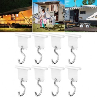 ⚡READYSTOCK⚡Camping Awning Hooks White 8PC Party RV S Bathrobes RV Party Light Hangers