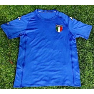 เสื้อกีฬาแขนสั้น ลายทีมชาติฟุตบอล Italy Home 2000 ชุดเหย้า สไตล์เรโทร