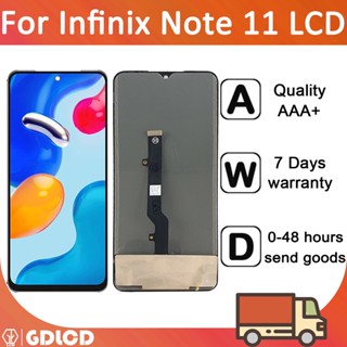 Tft อะไหล่หน้าจอสัมผัสดิจิทัล LCD แบบเปลี่ยน สําหรับ INFINIX NOTE 11 X663 X663B