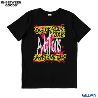 T-shirt หนึ่ง OK ROCK -- ทัวร์บรรยากาศ 2018 | เสื้อยืด พิมพ์ลายวงดนตรี | เสื้อยืด | Gildan S-5XL