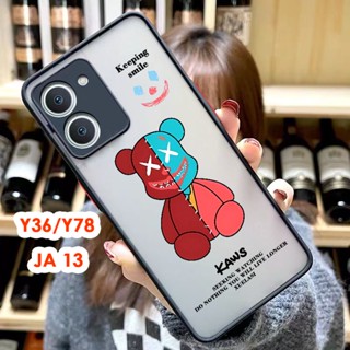 ตรงรุ่น VIVO Y27 4G/Y27 5G/Y36 5G/ Y78/V29 เคสกันกล้อง เคสกันกระแทก ขอบสีผิวด้าน Y36 มี13ลาย พร้อมส่งในไทย เคสขอบนิ่ม JA