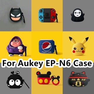 【ของแท้】เคสหูฟัง แบบนิ่ม ลายการ์ตูนฉลาม สําหรับ Aukey EP-N6 Aukey EP-N6