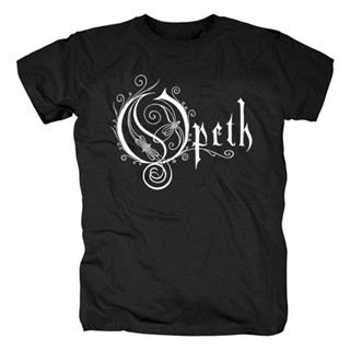 เวรเอ้ย  เสื้อยืดแขนสั้นลําลอง พิมพ์ลายตัวอักษร Sweden Opeth Avant พลัสไซซ์ สีดํา สไตล์อเมริกัน แฟชั่นสําหรับผู้ชาย