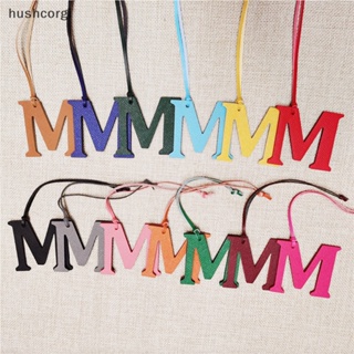 [hushcorgi] พวงกุญแจหนัง จี้ตัวอักษร M พร้อมส่ง