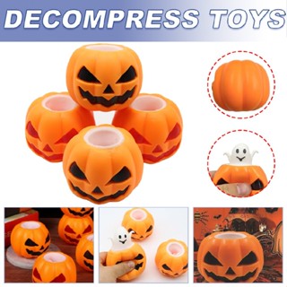 New Halloween Pumpkin Head Pinching Vent Ball Pumpkin Ghost Decompression Toy