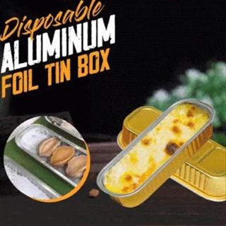 New 1pc 200ml Square Aluminum Foil Box Disposable Tinfoil Box Foil Containers