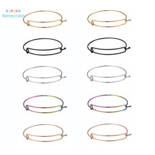 กําไลข้อมือ สเตนเลส 304 5 สี เส้นผ่าศูนย์กลางภายใน 2-3/8 นิ้ว (6.1 ซม.)~2-1/2 นิ้ว (6.2 ซม.) 2 ชิ้น ต่อสี 10 ชิ้น